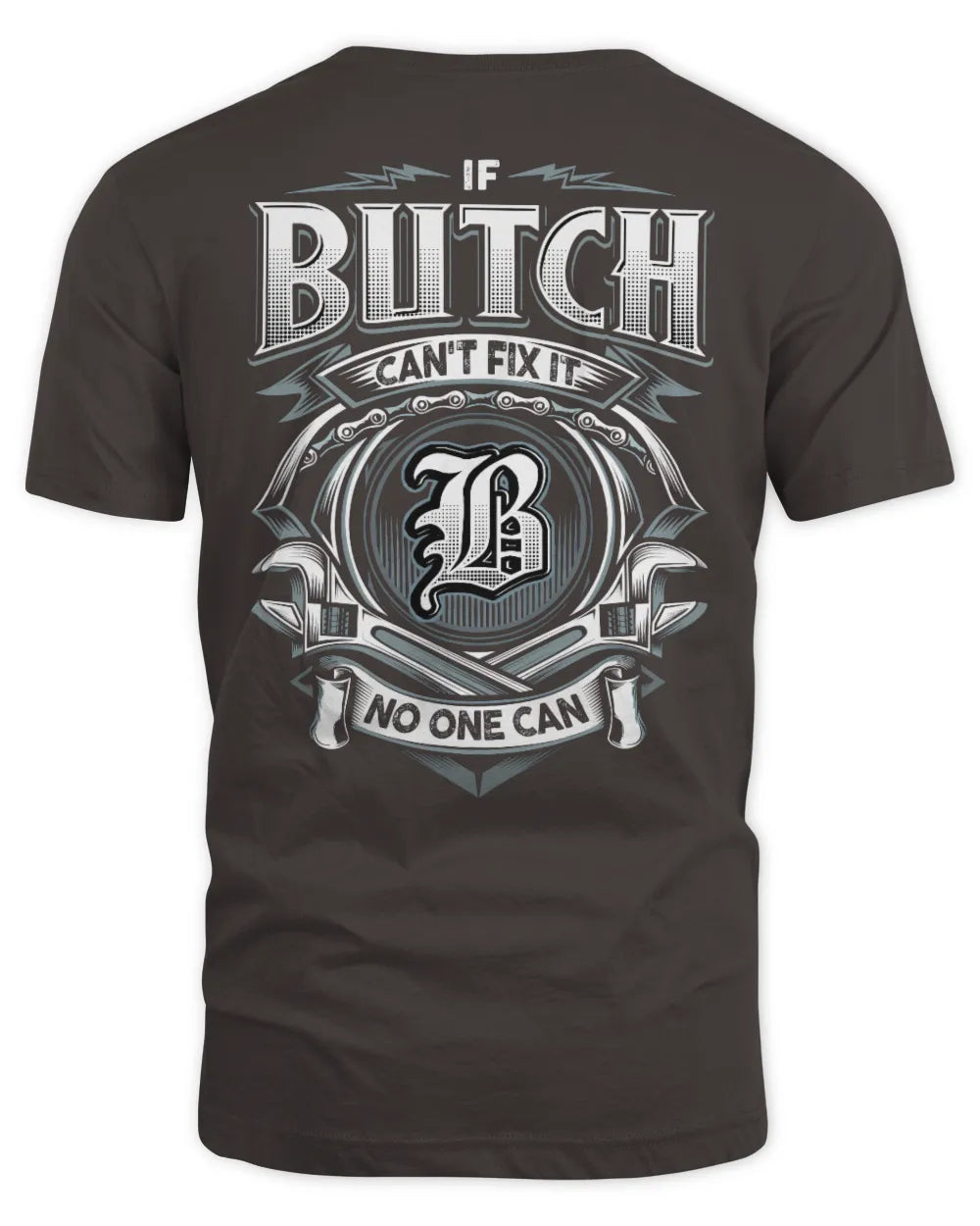 BUTCH AP81-K4-626 - Personalized Ahmed Quote Apparel “If Ahmed Can't Fix It, No One Can” - Unisex Standard T-Shirt - Dark Chocolate