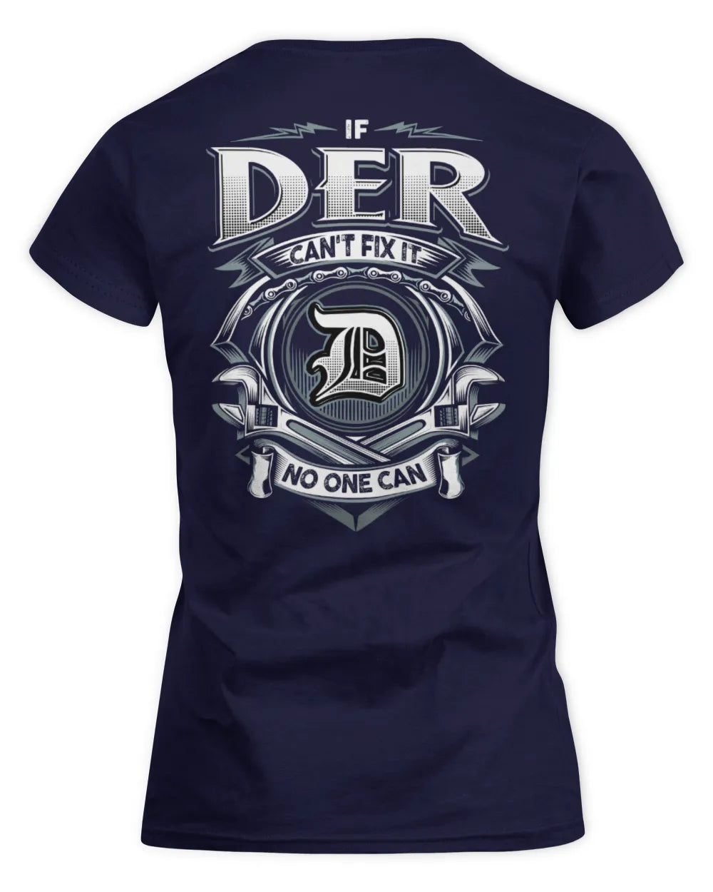 DER AP81-K4-626 - Personalized Ahmed Quote Apparel “If Ahmed Can't Fix It, No One Can” - Women's Standard T-Shirt - Navy