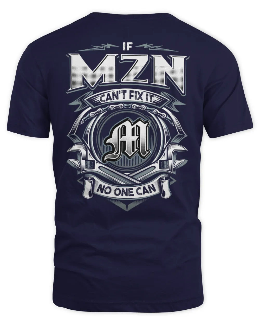 MZN AP81-K4-626 - Personalized Ahmed Quote Apparel “If Ahmed Can't Fix It, No One Can” - Unisex Standard T-Shirt - Navy