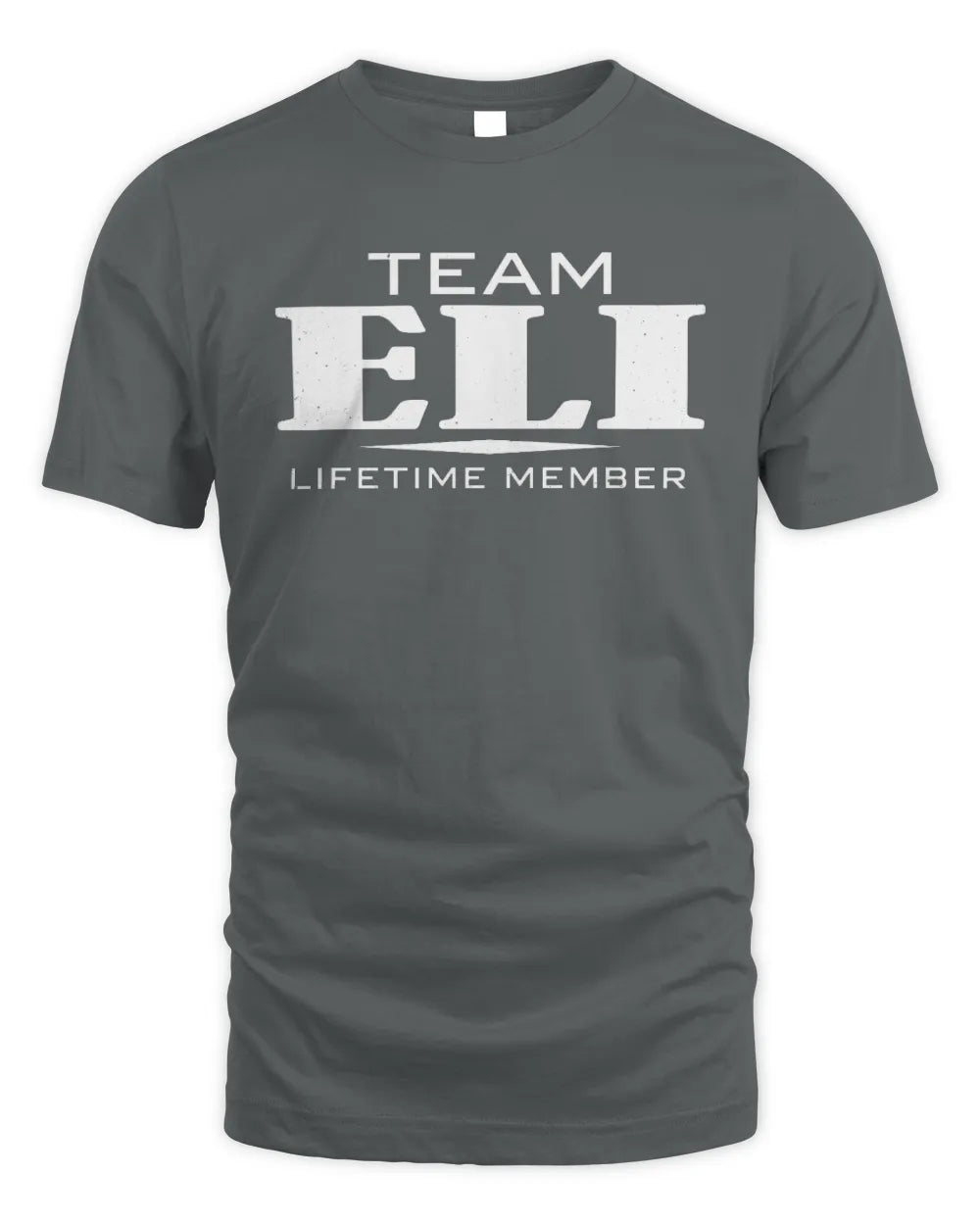 ELI BL62-K4-128 - Personalized “Team NAME Lifetime Member” - Unisex Standard T-Shirt - Charcoal