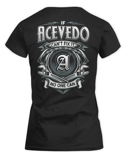 ACEVEDO AP81-K4-626 - Personalized Ahmed Quote Apparel “If Ahmed Can't Fix It, No One Can” - Women's Standard T-Shirt - Black