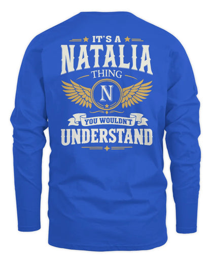 NATALIA KT06-M008 It’s a [NAME] Thing – You Wouldn’t Understand | Personalized Vintage T-Shirt - Men's Long Sleeved T-Shirt - Royal