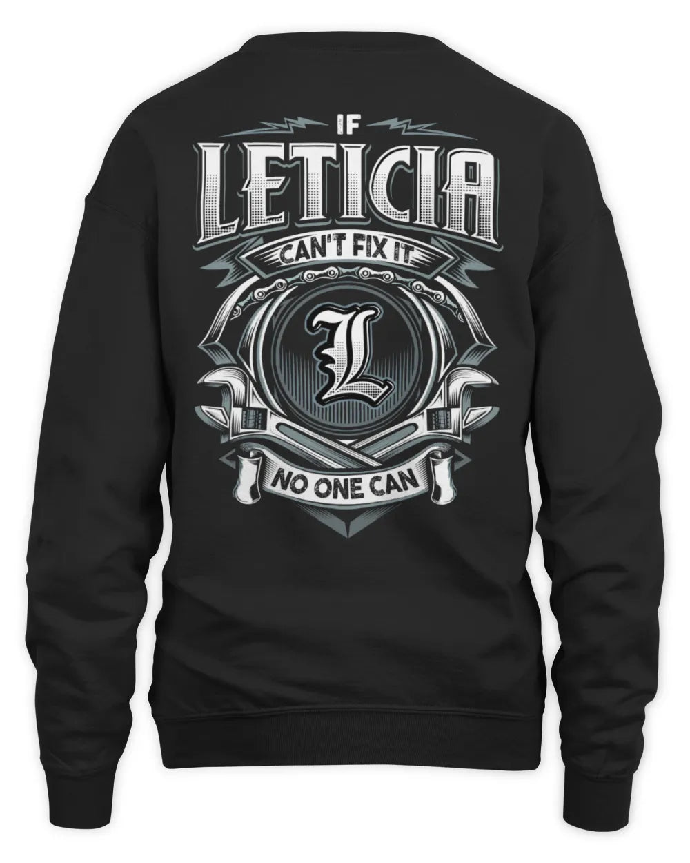 LETICIA AP81-K4-626 - Personalized Ahmed Quote Apparel “If Ahmed Can't Fix It, No One Can” - Unisex Sweatshirt - Black