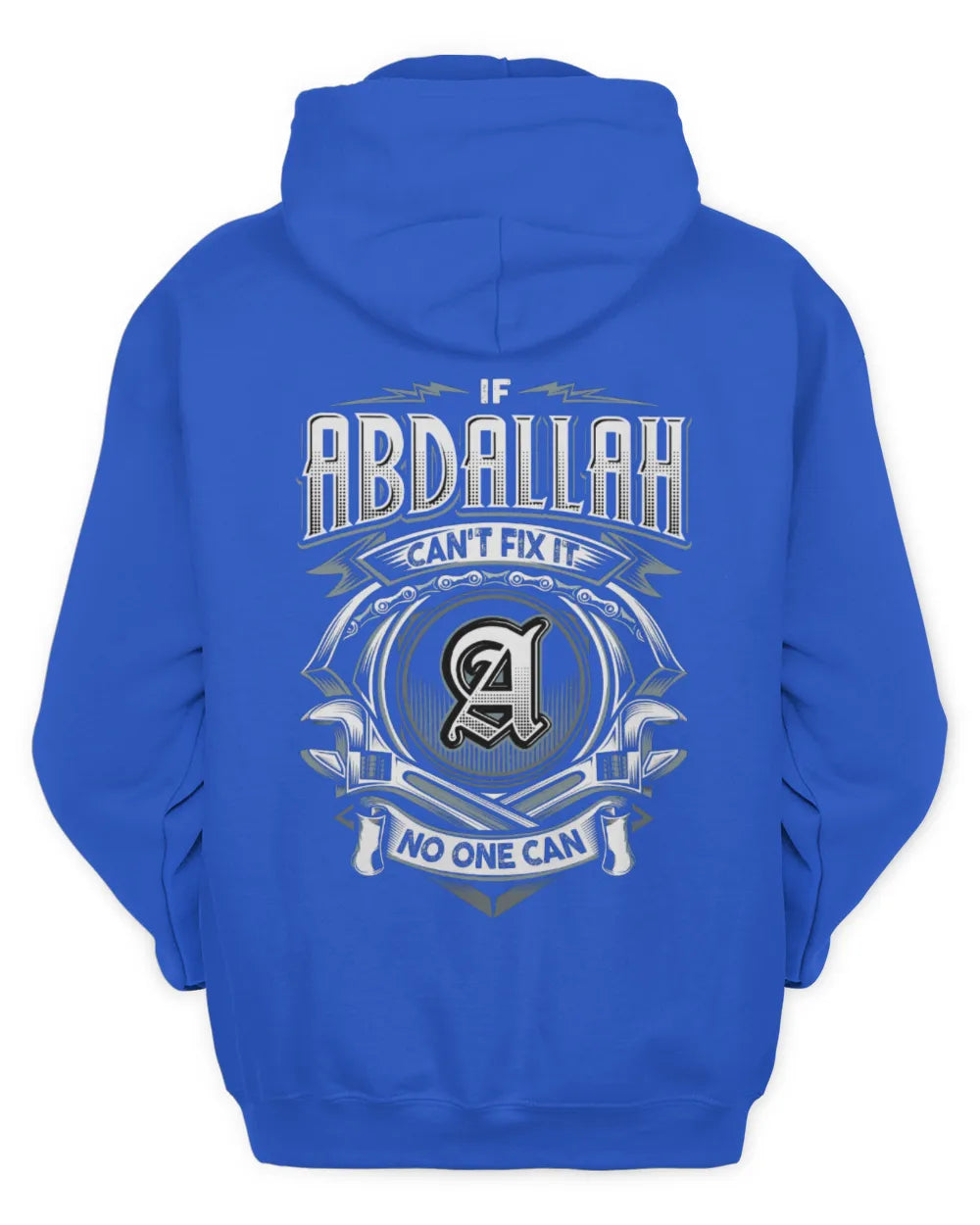 ABDALLAH AP81-K4-626 - Personalized Ahmed Quote Apparel “If Ahmed Can't Fix It, No One Can” - Unisex Hoodie - Royal
