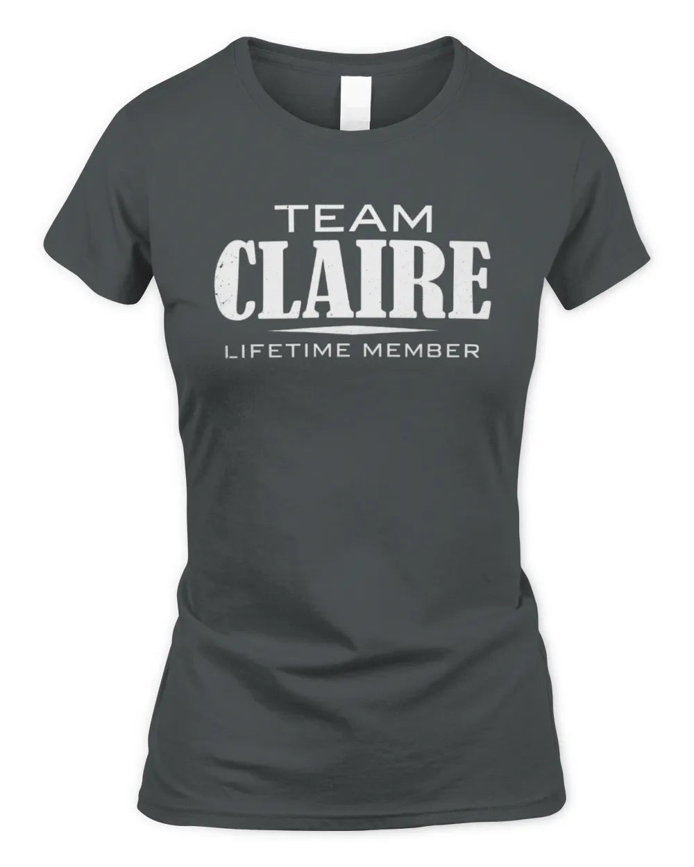 CLAIRE BL62-K4-128 - Personalized “Team NAME Lifetime Member” - Women's Standard T-Shirt - Charcoal