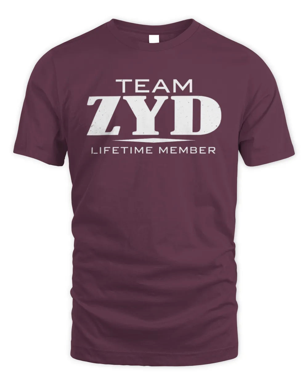 ZYD BL62-K4-128 - Personalized “Team NAME Lifetime Member” - Unisex Standard T-Shirt - Maroon