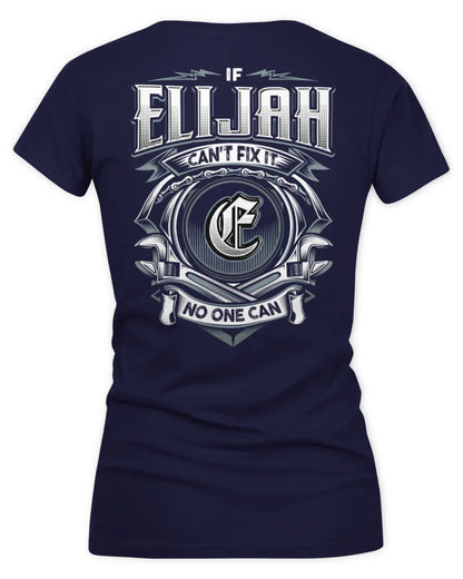 ELIJAH AP81-K4-626 - Personalized Ahmed Quote Apparel “If Ahmed Can't Fix It, No One Can” - Women's V-Neck T-Shirt - Navy