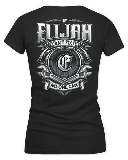 ELIJAH AP81-K4-626 - Personalized Ahmed Quote Apparel “If Ahmed Can't Fix It, No One Can” - Women's V-Neck T-Shirt - Black