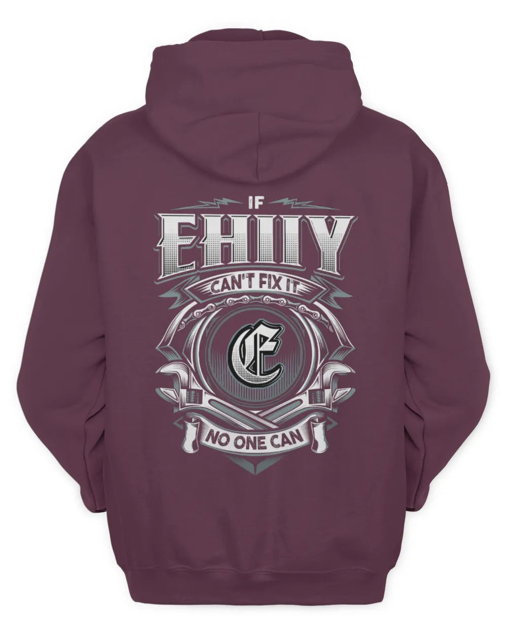 EHIIY AP81-K4-626 - Personalized Ahmed Quote Apparel “If Ahmed Can't Fix It, No One Can” - Unisex Hoodie - Maroon
