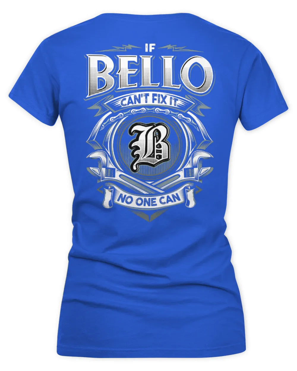 BELLO AP81-K4-626 - Personalized Ahmed Quote Apparel “If Ahmed Can't Fix It, No One Can” - Women's V-Neck T-Shirt - Royal