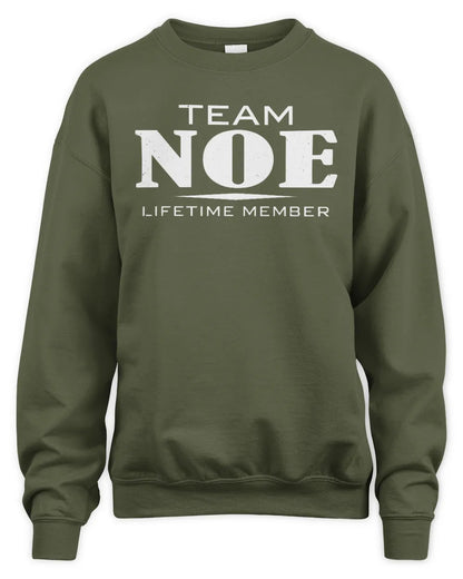 NOE BL62-K4-128 - Personalized “Team NAME Lifetime Member” - Unisex Sweatshirt - Military Green