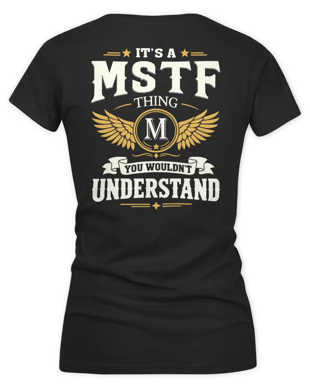 MSTF KT06-M008 It’s a [NAME] Thing – You Wouldn’t Understand | Personalized Vintage T-Shirt - Women's V-Neck T-Shirt - Black