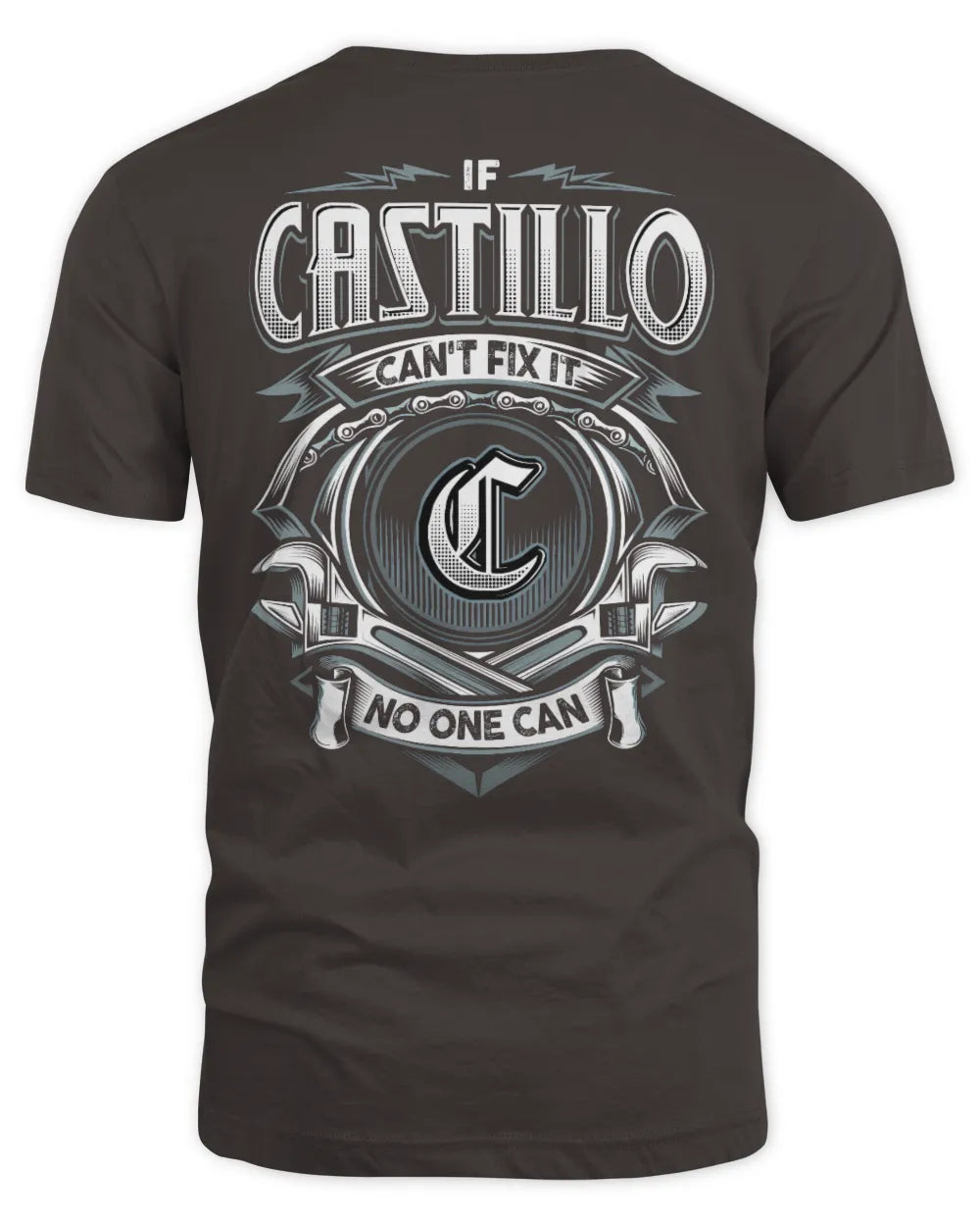 CASTILLO AP81-K4-626 - Personalized Ahmed Quote Apparel “If Ahmed Can't Fix It, No One Can” - Unisex Standard T-Shirt - Dark Chocolate