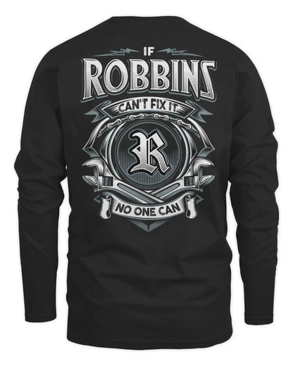 ROBBINS AP81-K4-626 - Personalized Ahmed Quote Apparel “If Ahmed Can't Fix It, No One Can” - Men's Long Sleeved T-Shirt - Black