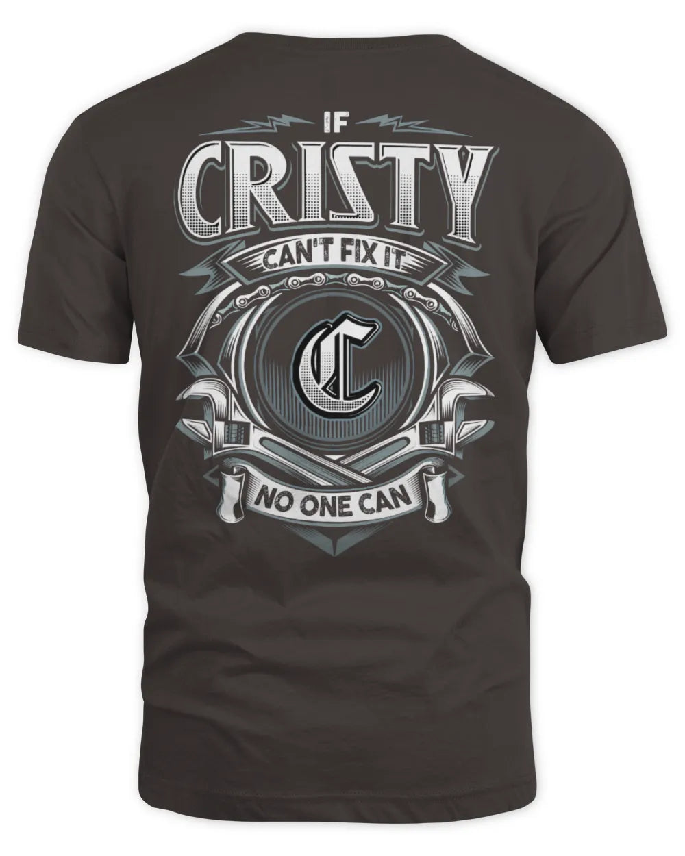 CRISTY AP81-K4-626 - Personalized Ahmed Quote Apparel “If Ahmed Can't Fix It, No One Can” - Unisex Standard T-Shirt - Dark Chocolate