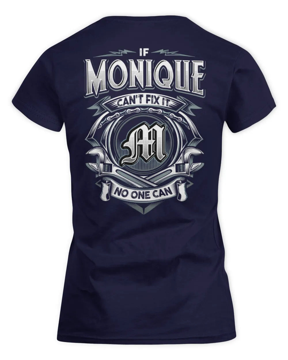 MONIQUE AP81-K4-626 - Personalized Ahmed Quote Apparel “If Ahmed Can't Fix It, No One Can” - Women's Standard T-Shirt - Navy