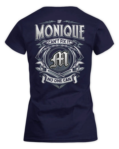MONIQUE AP81-K4-626 - Personalized Ahmed Quote Apparel “If Ahmed Can't Fix It, No One Can” - Women's Standard T-Shirt - Navy