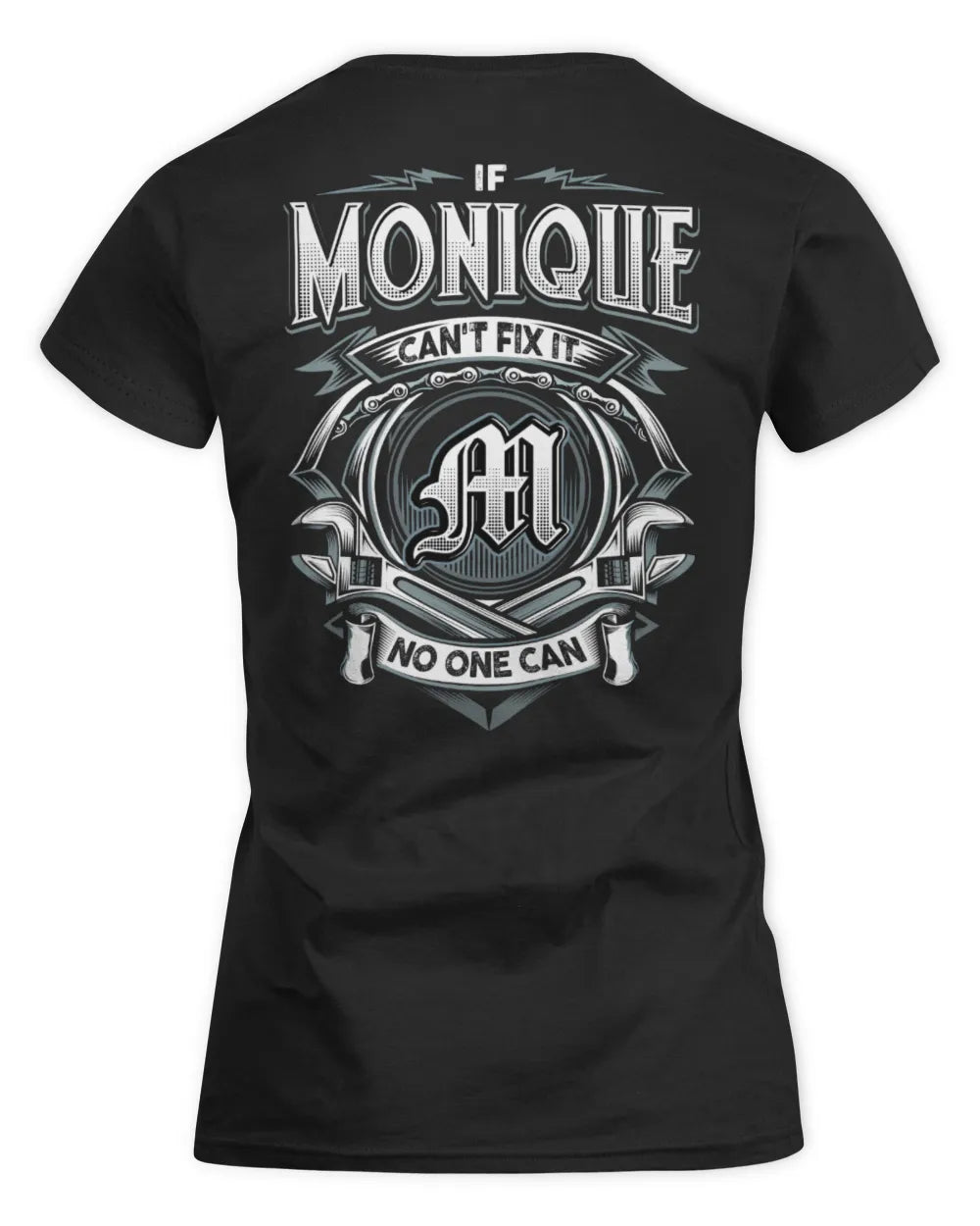 MONIQUE AP81-K4-626 - Personalized Ahmed Quote Apparel “If Ahmed Can't Fix It, No One Can” - Women's Standard T-Shirt - Black