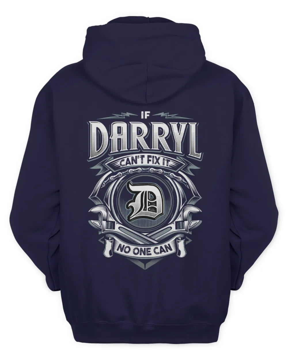 DARRYL AP81-K4-626 - Personalized Ahmed Quote Apparel “If Ahmed Can't Fix It, No One Can” - Unisex Hoodie - Navy