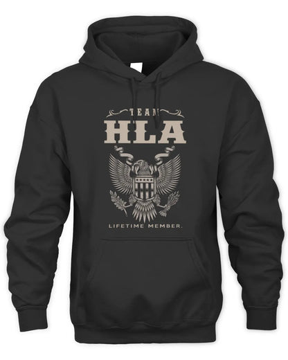 HLA TP06-K82 – Personalized Classic Style Apparel “Team NAME Lifetime Member” - Unisex Hoodie - Black