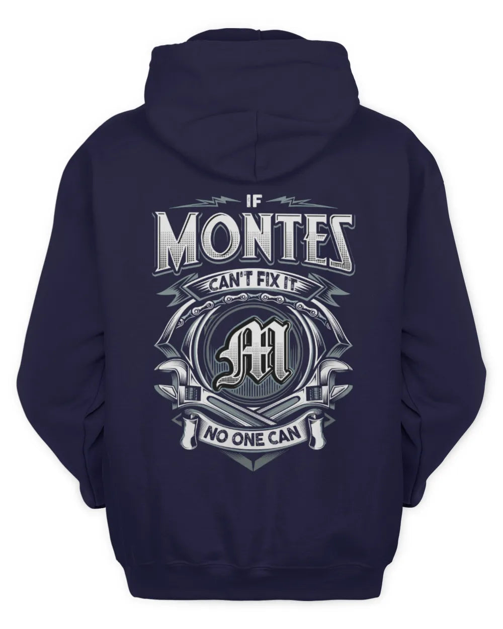 MONTES AP81-K4-626 - Personalized Ahmed Quote Apparel “If Ahmed Can't Fix It, No One Can” - Unisex Hoodie - Navy