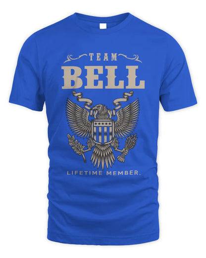 BELL TP06-K82 – Personalized Classic Style Apparel “Team NAME Lifetime Member” - Unisex Standard T-Shirt - Royal