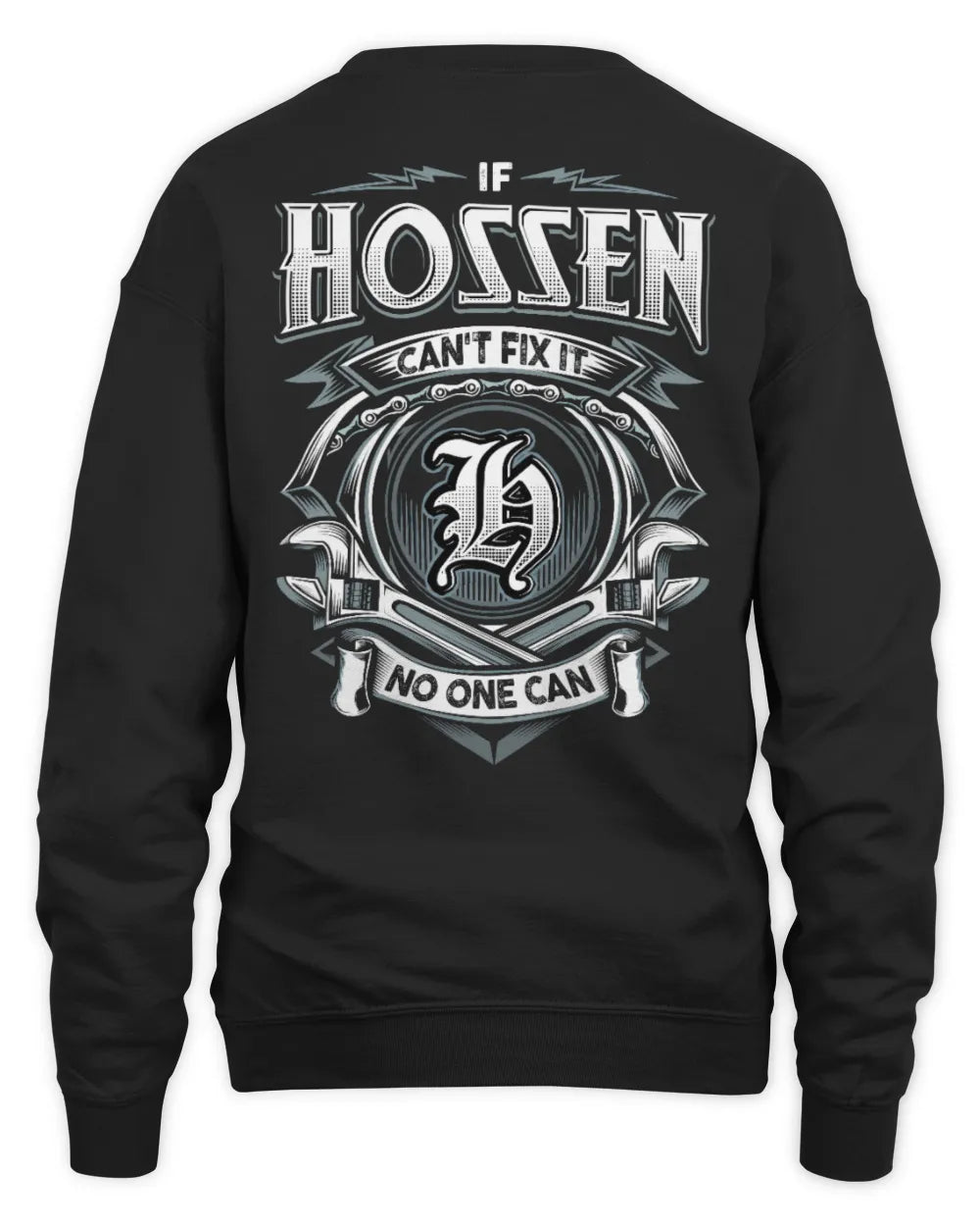 HOSSEN AP81-K4-626 - Personalized Ahmed Quote Apparel “If Ahmed Can't Fix It, No One Can” - Unisex Sweatshirt - Black