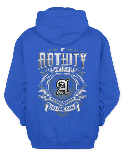 AATHITY AP81-K4-626 - Personalized Ahmed Quote Apparel “If Ahmed Can't Fix It, No One Can” - Unisex Hoodie - Royal