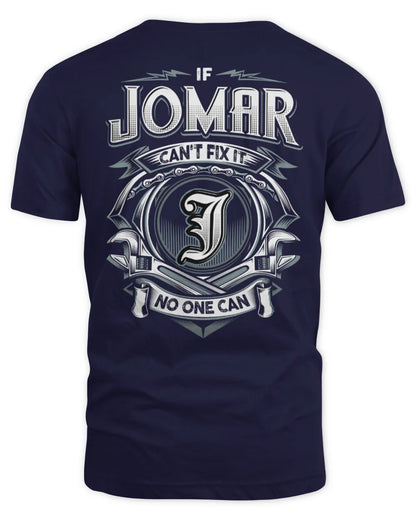 JOMAR AP81-K4-626 - Personalized Ahmed Quote Apparel “If Ahmed Can't Fix It, No One Can” - Unisex Standard T-Shirt - Navy