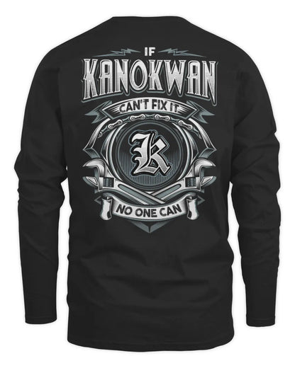 KANOKWAN AP81-K4-626 - Personalized Ahmed Quote Apparel “If Ahmed Can't Fix It, No One Can” - Men's Long Sleeved T-Shirt - Black