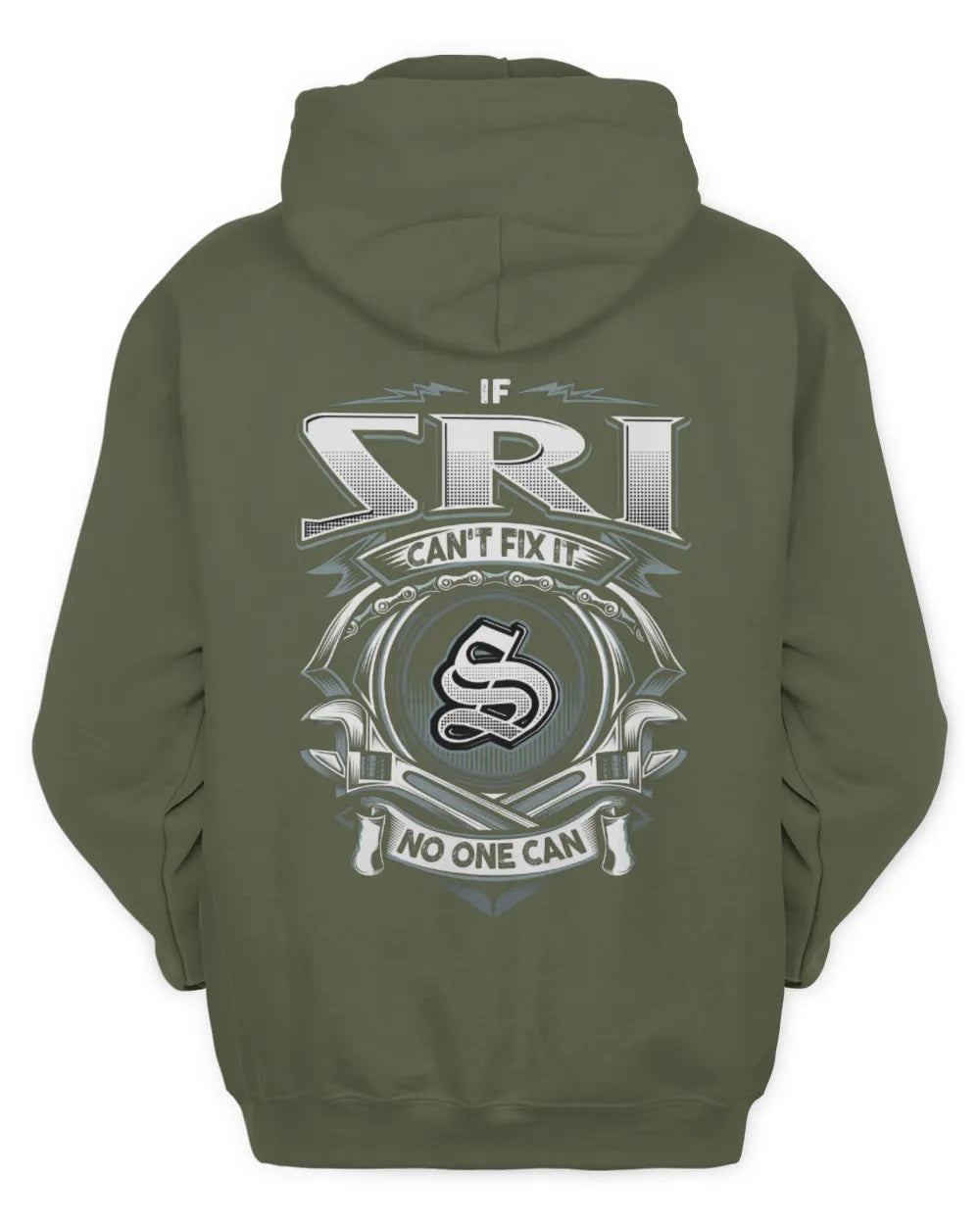 SRI AP81-K4-626 - Personalized Ahmed Quote Apparel “If Ahmed Can't Fix It, No One Can” - Unisex Hoodie - Military Green