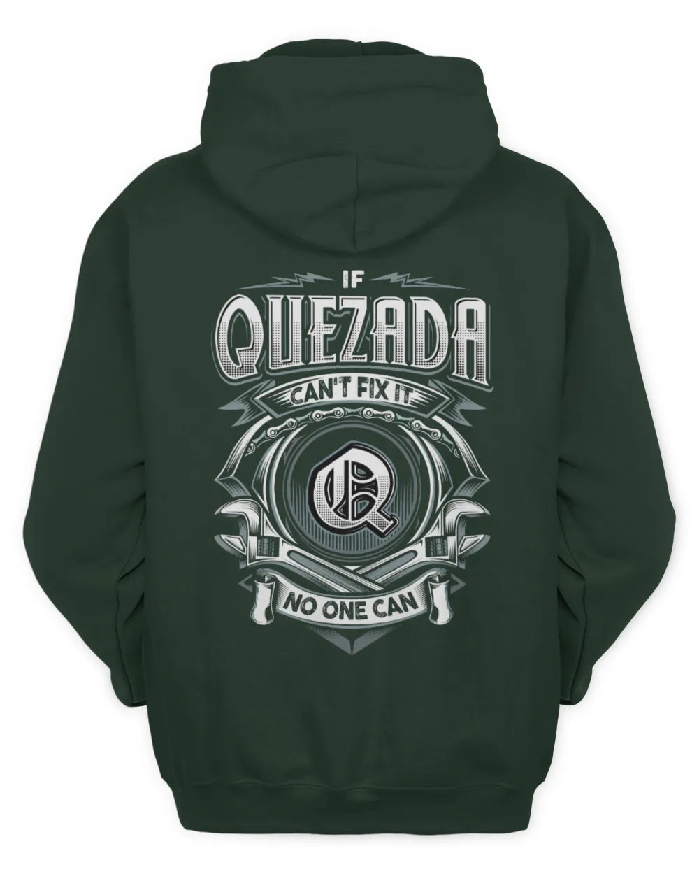 QUEZADA AP81-K4-626 - Personalized Ahmed Quote Apparel “If Ahmed Can't Fix It, No One Can” - Unisex Hoodie - Forest Green