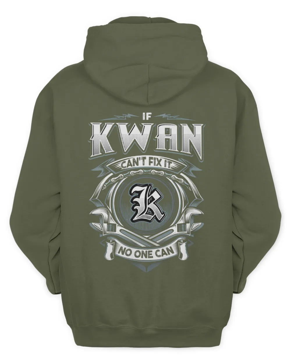 KWAN AP81-K4-626 - Personalized Ahmed Quote Apparel “If Ahmed Can't Fix It, No One Can” - Unisex Hoodie - Military Green