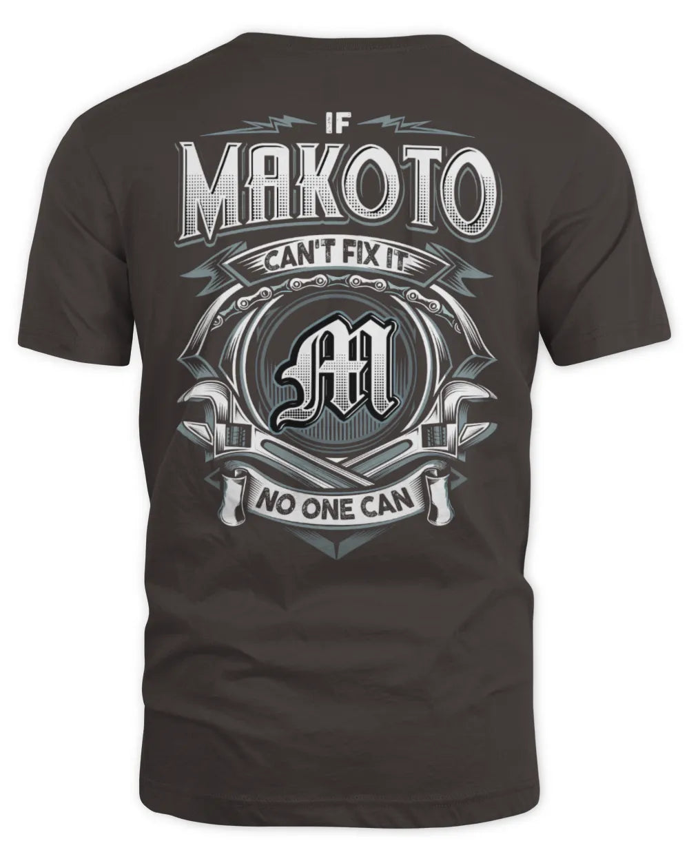 MAKOTO AP81-K4-626 - Personalized Ahmed Quote Apparel “If Ahmed Can't Fix It, No One Can” - Unisex Standard T-Shirt - Dark Chocolate