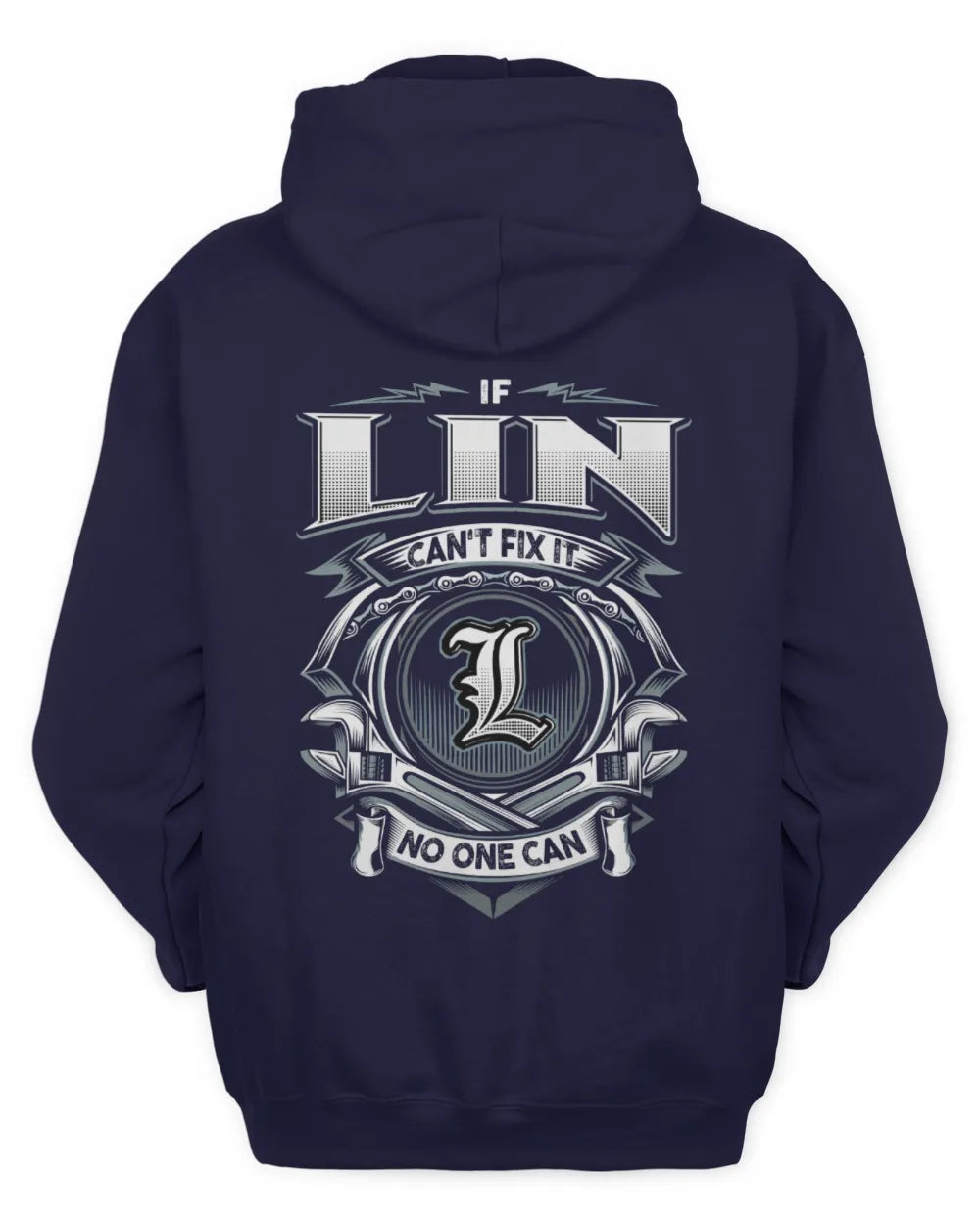 LIN AP81-K4-626 - Personalized Ahmed Quote Apparel “If Ahmed Can't Fix It, No One Can” - Unisex Hoodie - Navy
