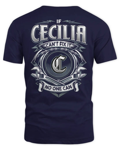 CECILIA AP81-K4-626 - Personalized Ahmed Quote Apparel “If Ahmed Can't Fix It, No One Can” - Unisex Standard T-Shirt - Navy