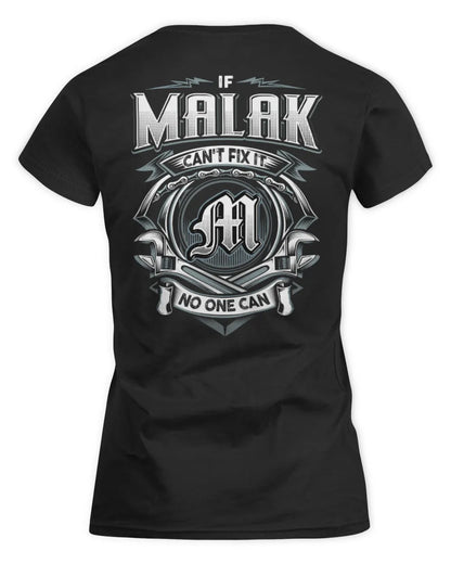 MALAK AP81-K4-626 - Personalized Ahmed Quote Apparel “If Ahmed Can't Fix It, No One Can” - Women's Standard T-Shirt - Black