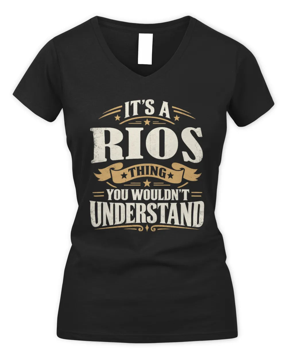 RIOS P08 TH51 - Personalized “It’s a/an [NAME] Thing – You Wouldn’t Understand” Shirt - Women's V-Neck T-Shirt - Black