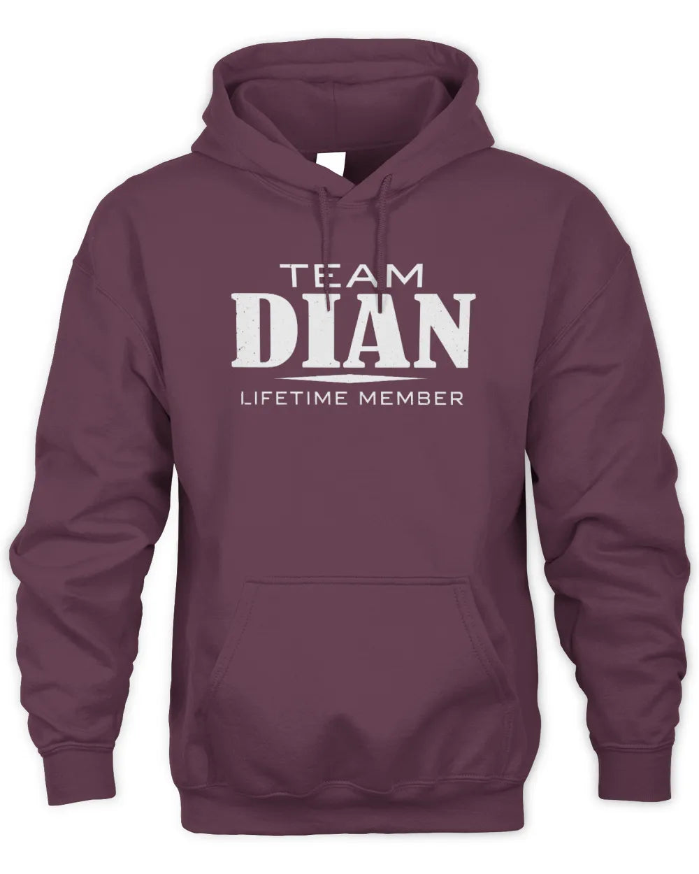DIAN BL62-K4-128 - Personalized “Team NAME Lifetime Member” - Unisex Hoodie - Maroon