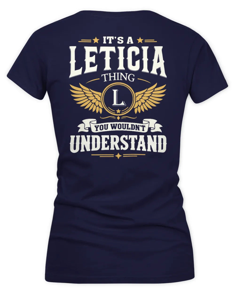 LETICIA KT06-M008 It’s a [NAME] Thing – You Wouldn’t Understand | Personalized Vintage T-Shirt - Women's V-Neck T-Shirt - Navy