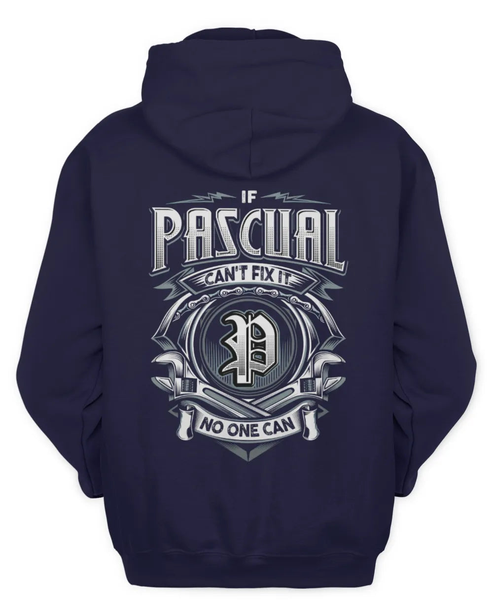 PASCUAL AP81-K4-626 - Personalized Ahmed Quote Apparel “If Ahmed Can't Fix It, No One Can” - Unisex Hoodie - Navy