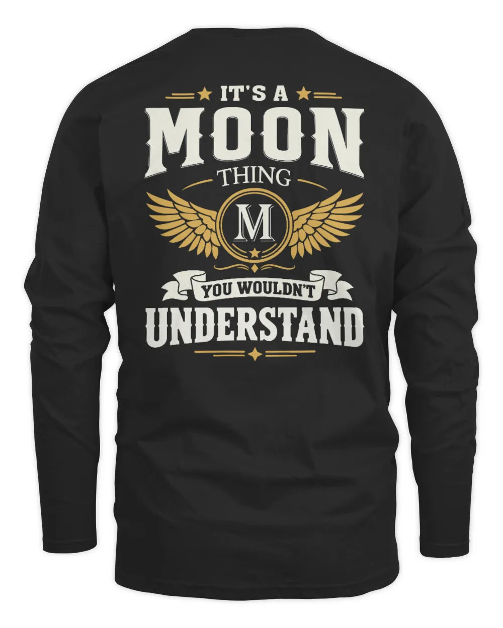 MOON KT06-M008 It’s a [NAME] Thing – You Wouldn’t Understand | Personalized Vintage T-Shirt - Men's Long Sleeved T-Shirt - Black