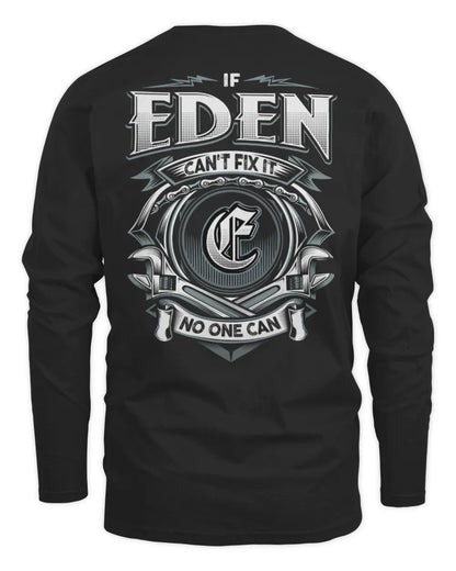 EDEN AP81-K4-626 - Personalized Ahmed Quote Apparel “If Ahmed Can't Fix It, No One Can” - Men's Long Sleeved T-Shirt - Black