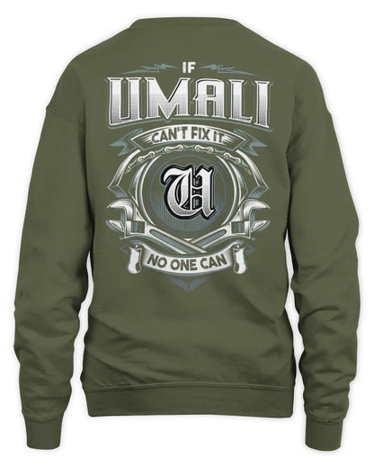 UMALI AP81-K4-626 - Personalized Ahmed Quote Apparel “If Ahmed Can't Fix It, No One Can” - Unisex Sweatshirt - Military Green
