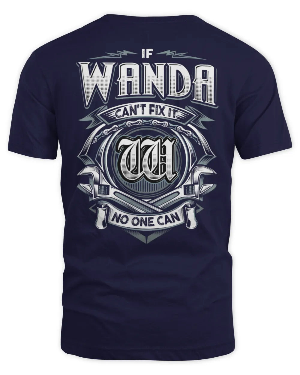 WANDA AP81-K4-626 - Personalized Ahmed Quote Apparel “If Ahmed Can't Fix It, No One Can” - Unisex Standard T-Shirt - Navy