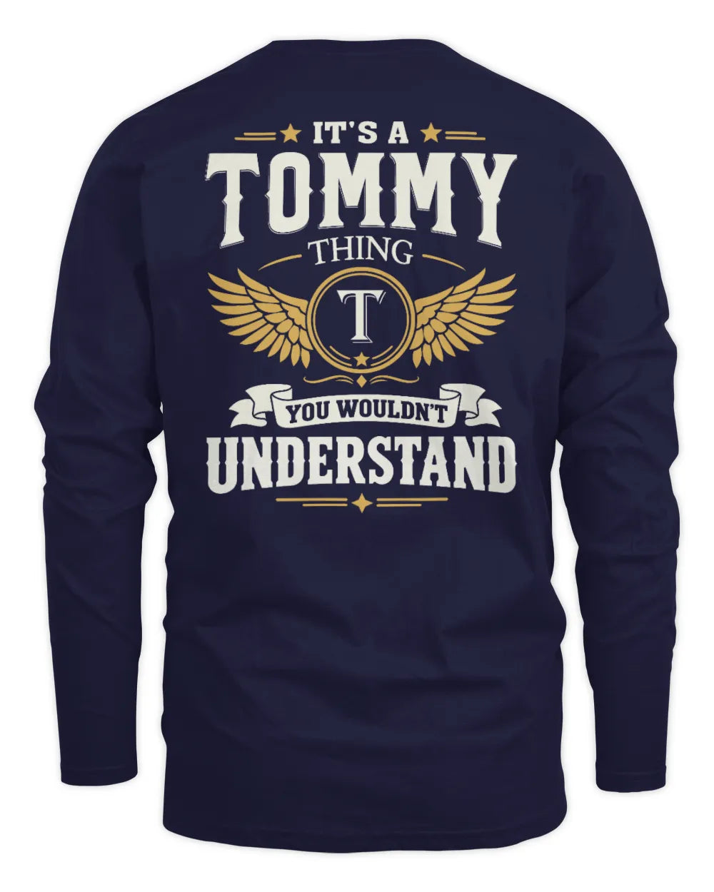 TOMMY KT06-M008 It’s a [NAME] Thing – You Wouldn’t Understand | Personalized Vintage T-Shirt - Men's Long Sleeved T-Shirt - Navy