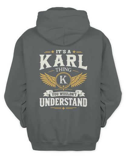 KARL KT06-M008 It’s a [NAME] Thing – You Wouldn’t Understand | Personalized Vintage T-Shirt - Unisex Hoodie - Charcoal