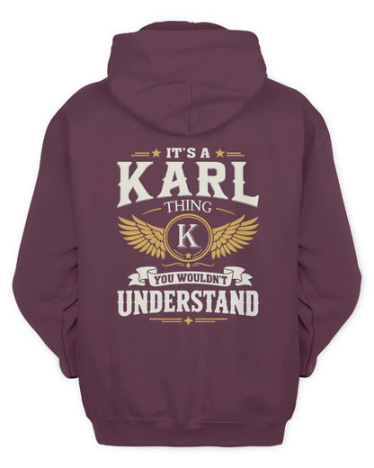KARL KT06-M008 It’s a [NAME] Thing – You Wouldn’t Understand | Personalized Vintage T-Shirt - Unisex Hoodie - Maroon