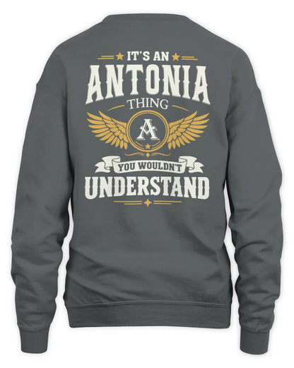 ANTONIA KT06-M008 It’s a [NAME] Thing – You Wouldn’t Understand | Personalized Vintage T-Shirt - Unisex Sweatshirt - Charcoal