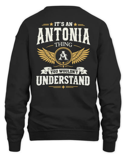 ANTONIA KT06-M008 It’s a [NAME] Thing – You Wouldn’t Understand | Personalized Vintage T-Shirt - Unisex Sweatshirt - Black